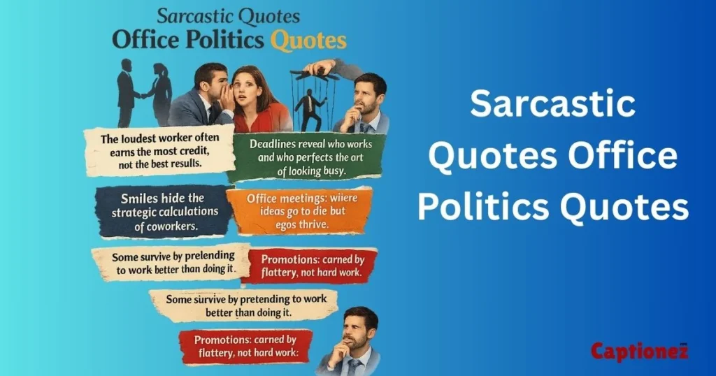 Sarcastic Quotes Office Politics Quotes