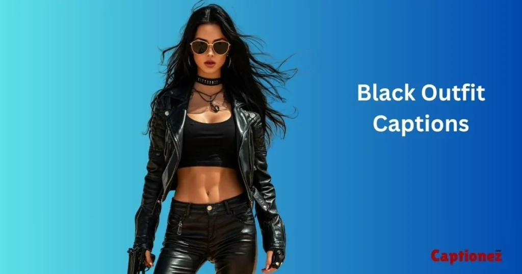 Black Outfit Captions